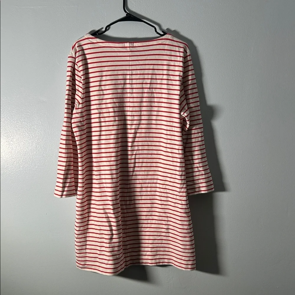 J. Crew Red and White Striped dress